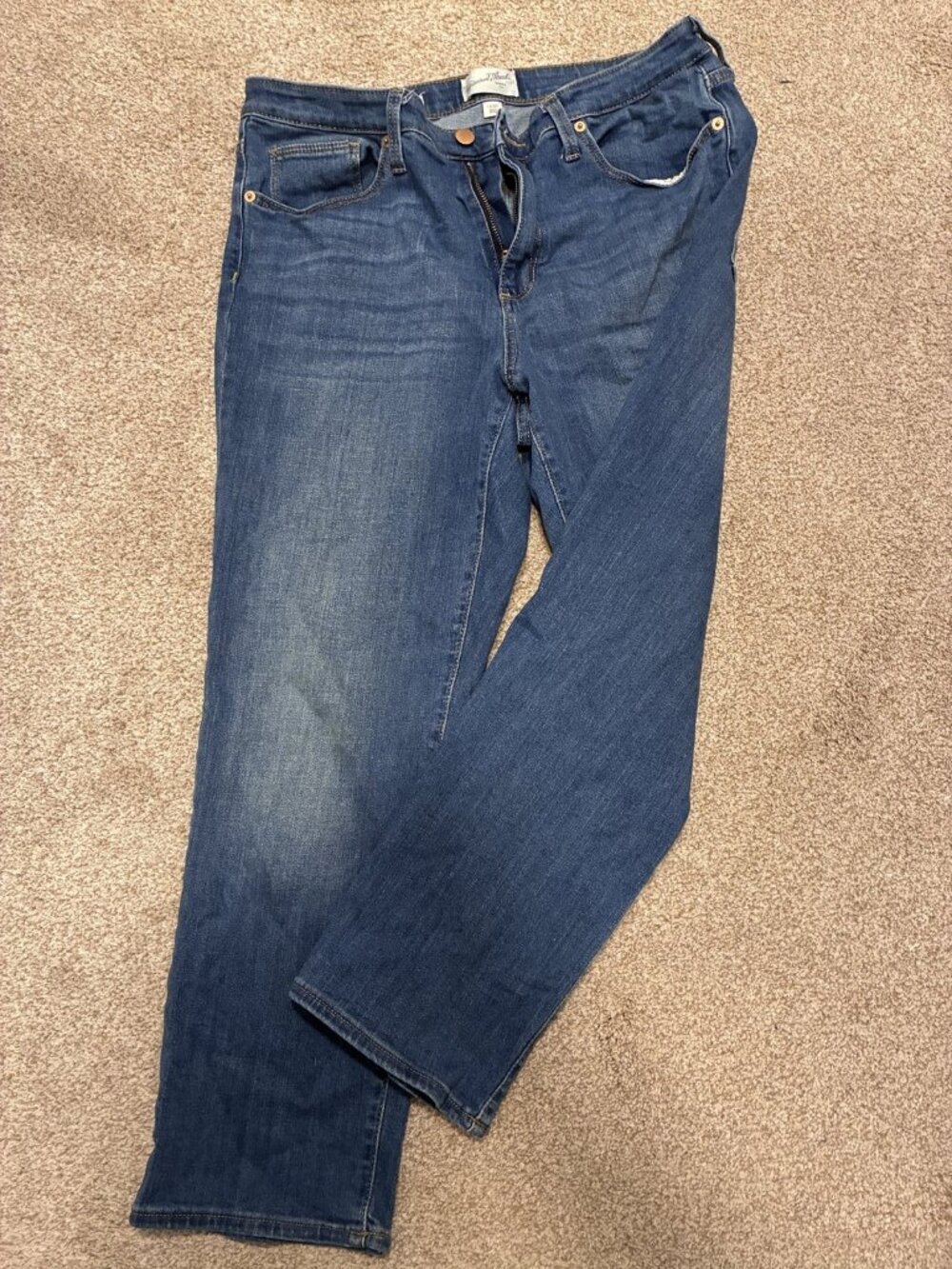Universal Thread High Rise Slim Straight Jeans Medium Wash Stretch 14/32R